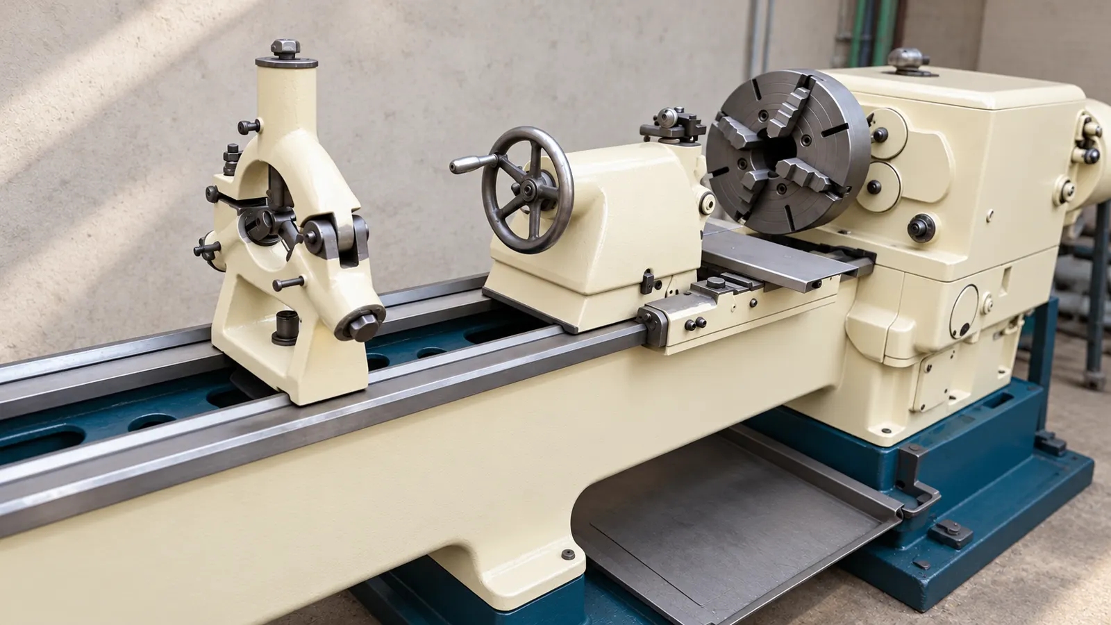 Torno de bancada del taller de maestranza